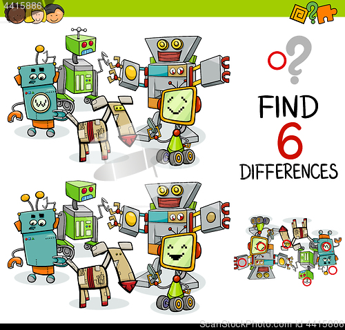 Image of difference game with robots