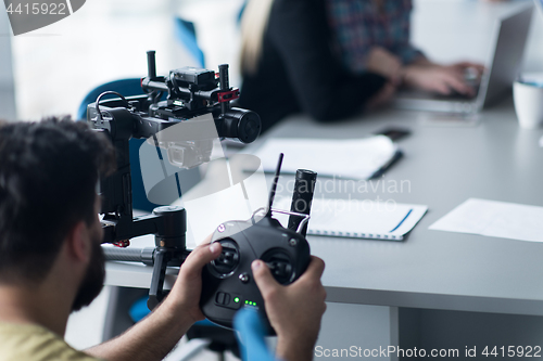 Image of videographer at work