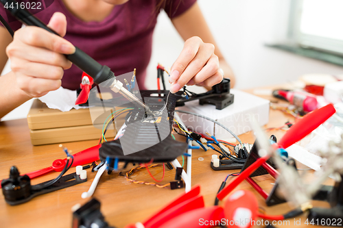 Image of Welding drone at home