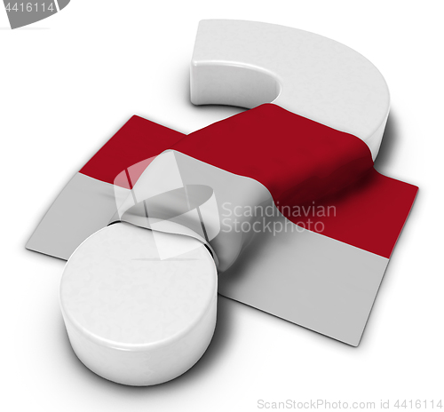 Image of question mark and flag of monaco