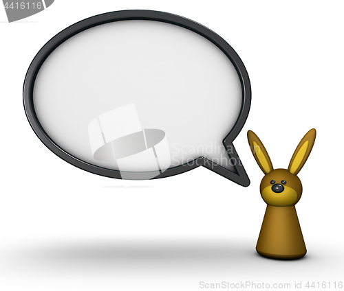 Image of rabbit and speech bubble