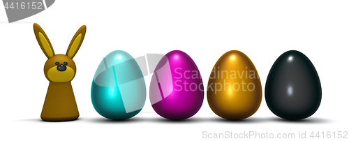 Image of cmyk easter eggs