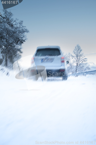 Image of Car on Icy Road