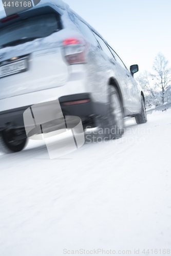 Image of Car on Icy Road