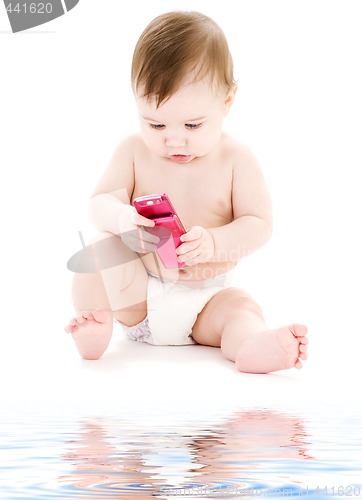 Image of baby with cell phone