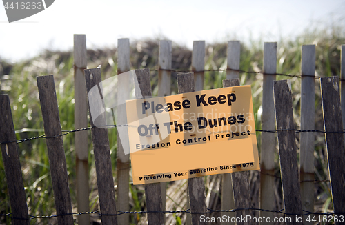 Image of keep off dunes sign Montauk, New York