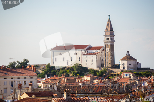 Image of St. Georges Parish Church in Piran, Slovenia.