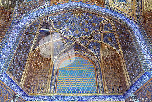 Image of Ceiling of Aksaray mausoleum, Samarkand, Uzbekistan
