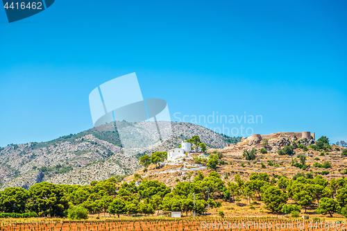 Image of Panoramic view to the mountains in motion