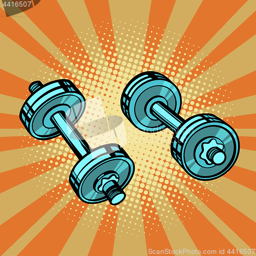 Image of dumbbell pop art