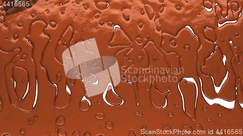 Image of Melting chocolate or cocoa coffee splashes and droplets