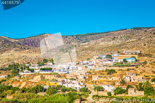 Image of Panoramic view to the mountains in motion