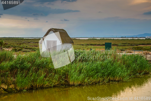 Image of Romantic tranquil and peaceful dusk sea view