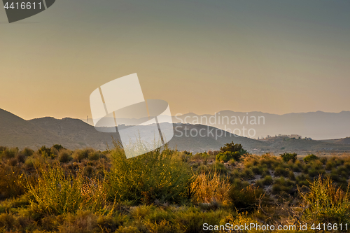 Image of Serene landscape in natural park, Almeria