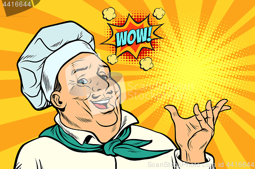 Image of Cook Chef man presentation gesture