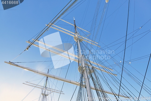 Image of Sail masts in bright light