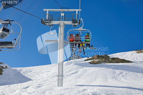 Image of Ski lift at a ski resort