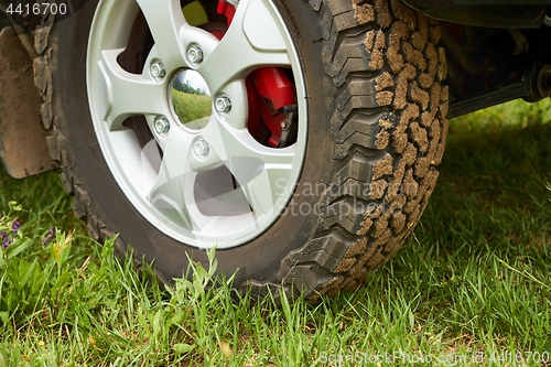 Image of Wheel of a 4x4 vehicle