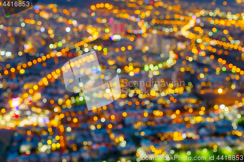 Image of Urban city lens blur background