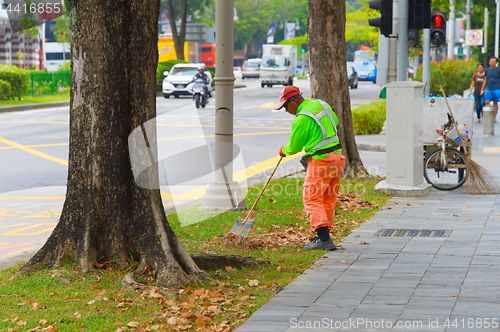 Image of Cleaning street in Singapore