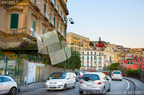 Image of Naples road traffic, Italy