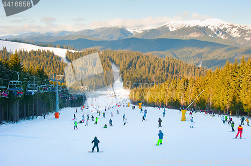 Image of People at ski resort