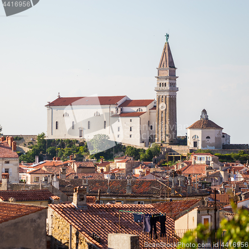 Image of St. Georges Parish Church in Piran, Slovenia.