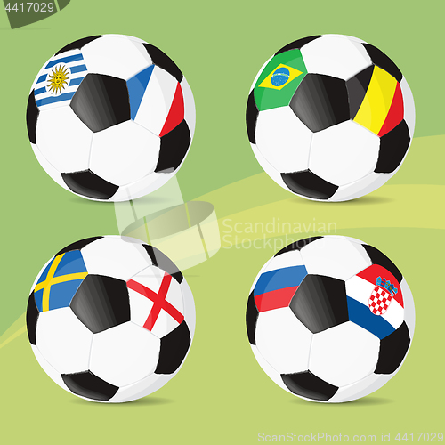 Image of Quarter-finals 2018 FIFA world cup vector