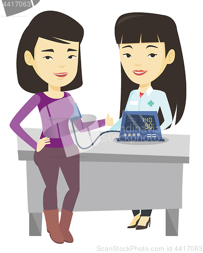 Image of Blood pressure measurement vector illustration.