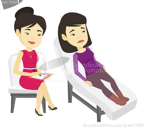 Image of Psychologist having session with patient.