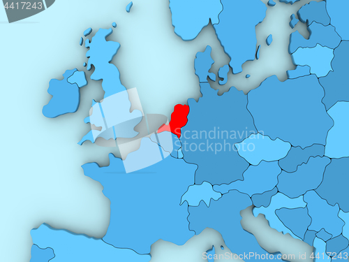 Image of Netherlands on 3D map