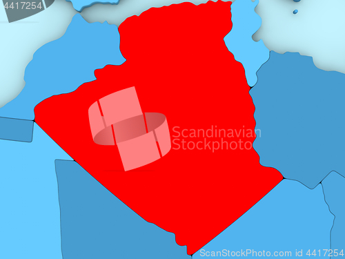 Image of Algeria on 3D map