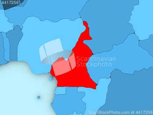 Image of Cameroon on 3D map