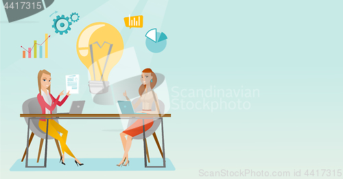 Image of Successful business idea vector illustration.