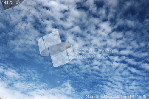 Image of blue cloudy sky background