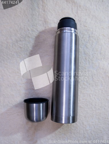 Image of thermos flask with stainless steel