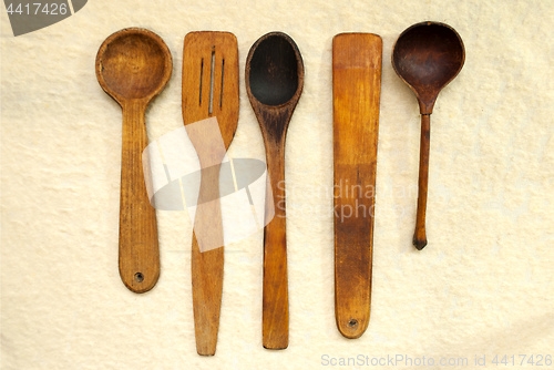 Image of wooden kitchen tools