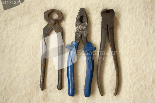 Image of old tongs and pliers