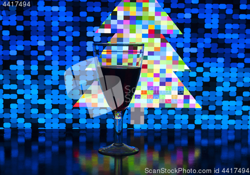 Image of glass wine glass with wine