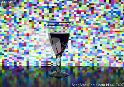 Image of wine glass with red wine
