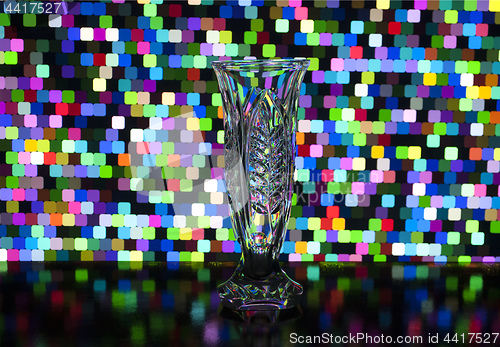 Image of glass transparent vase on the background