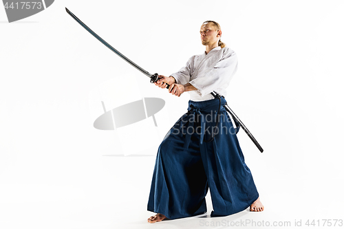 Image of The young man are training Aikido at studio