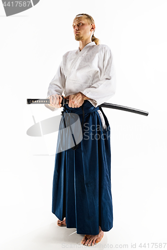Image of The young man are training Aikido at studio