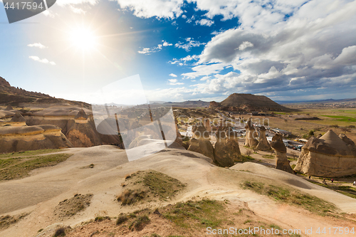 Image of Fairy houses stone cliffs