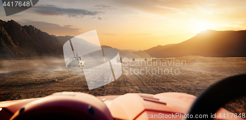 Image of Egyptian desert at sunset