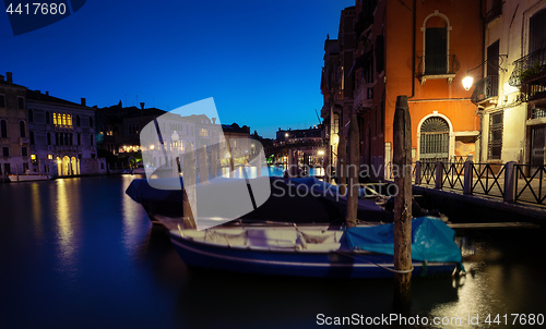 Image of At night on grand canal