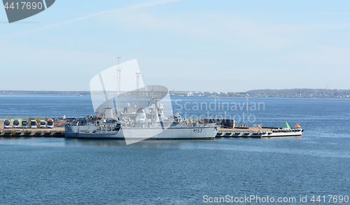 Image of Lithuanian Naval Force minehunter ship in Estonia