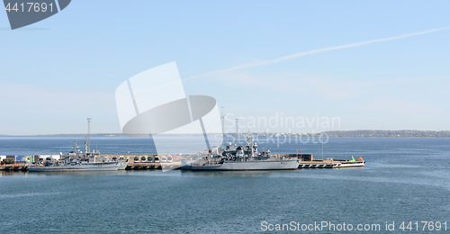 Image of Minehunter ships at the Port of Tallinn