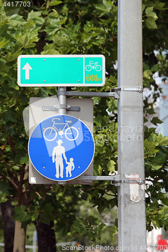 Image of Walking and Cycling Sign