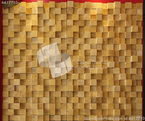 Image of Wooden Cubes Wall
